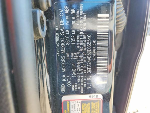 2018 KIA RIO LX, S