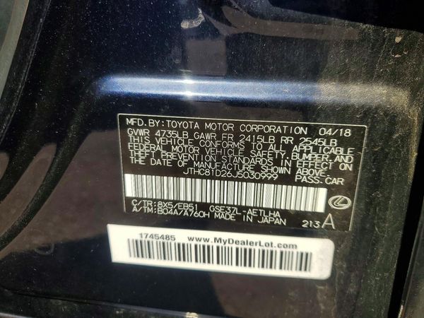 2018 LEXUS IS 300