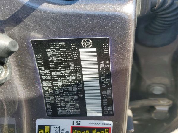 2020 TOYOTA CAMRY