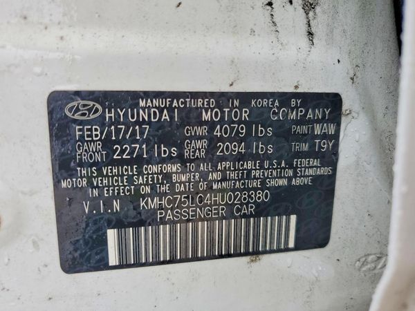 2017 HYUNDAI IONIQ Blue