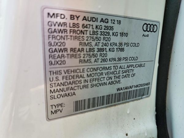 2019 AUDI Q8 Premium