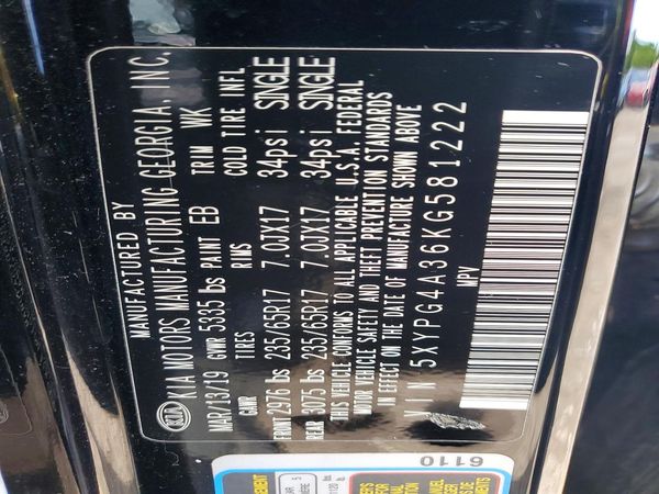 2019 KIA SORENTO L, LX, S