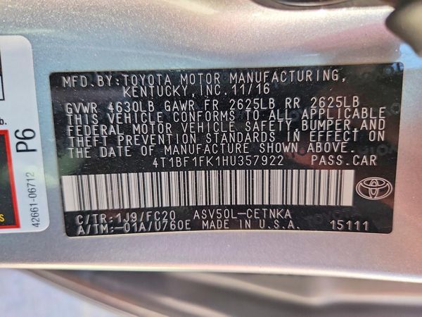 2017 TOYOTA CAMRY