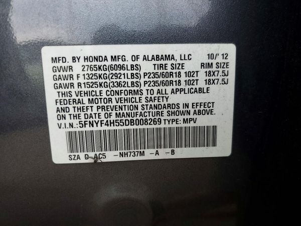 2013 HONDA PILOT EX-L