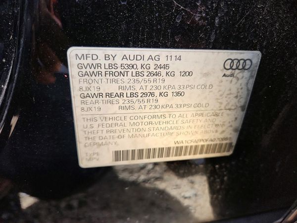 2015 AUDI Q5 — VINS