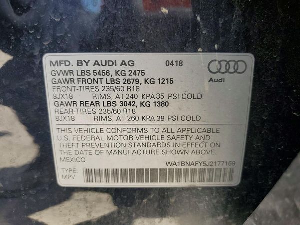 2018 AUDI Q5 quattro Premium Plus