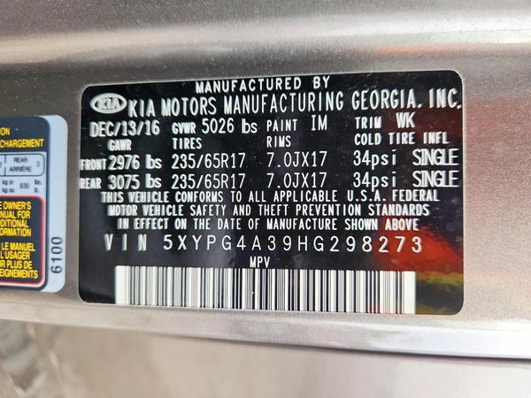 2017 KIA SORENTO