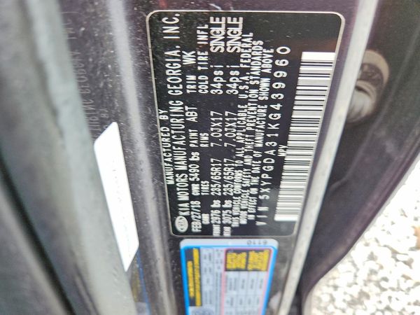 2019 KIA SORENTO L, LX, S