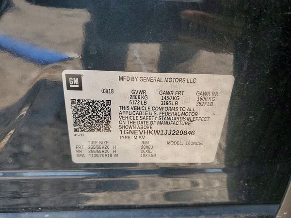 2018 CHEVROLET TRAVERSE LT