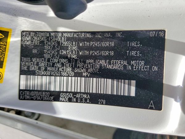 2016 TOYOTA HIGHLANDER Base/Hybrid