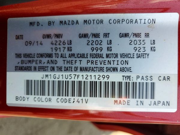 2015 MAZDA 6 Sport/GX