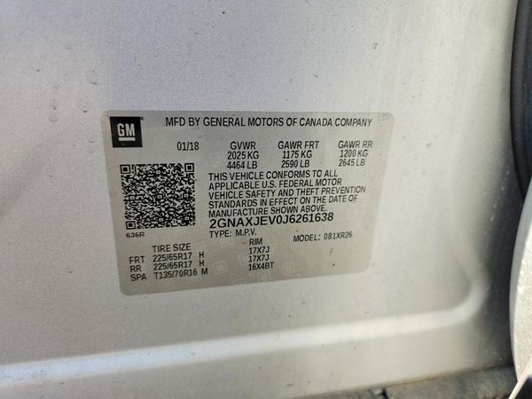 2018 CHEVROLET EQUINOX LT (1LT)