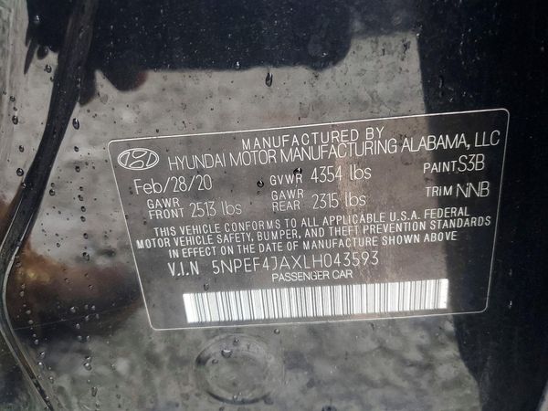 2020 HYUNDAI SONATA