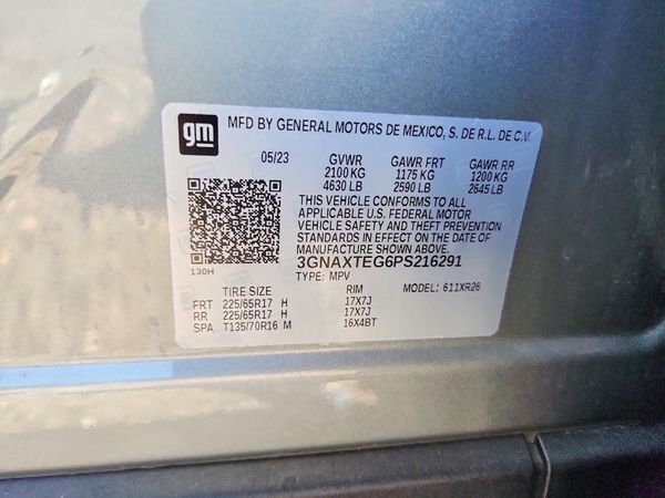 2023 CHEVROLET EQUINOX LT (2FL)