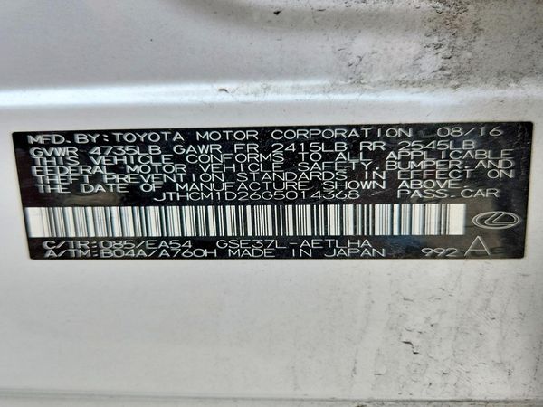 2016 LEXUS IS 300