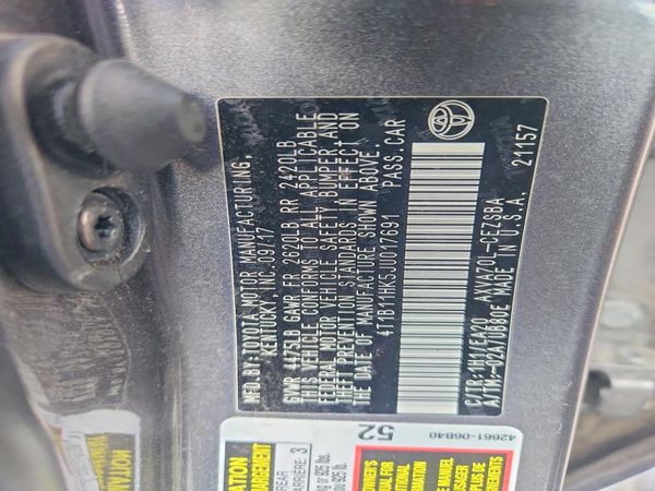 2018 TOYOTA CAMRY L/LE/SE/XLE