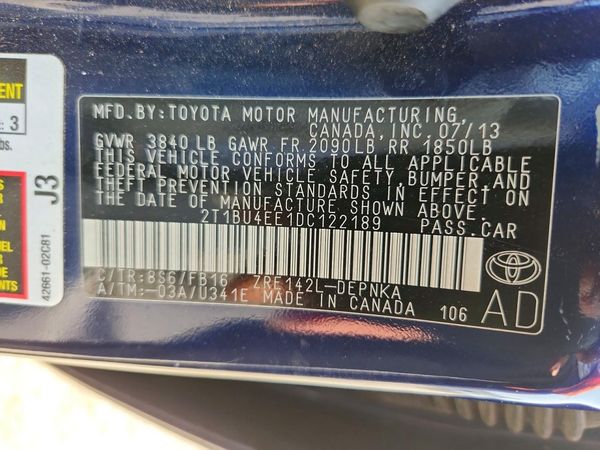 2013 TOYOTA COROLLA