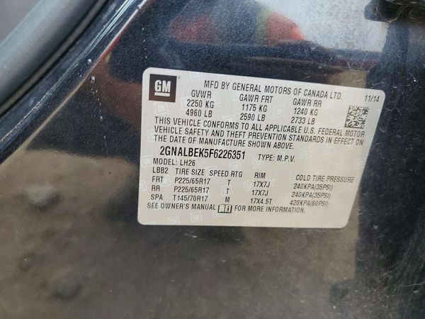 2015 CHEVROLET EQUINOX 1LT