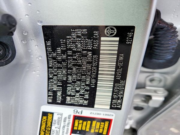 2012 TOYOTA CAMRY