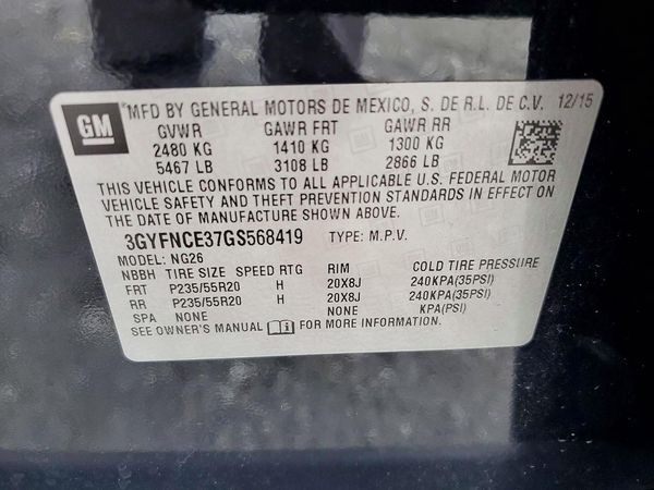 2016 CADILLAC SRX Performance
