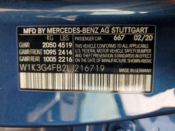 2020 MERCEDES-BENZ A A220-4M