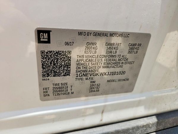 2018 CHEVROLET TRAVERSE LT