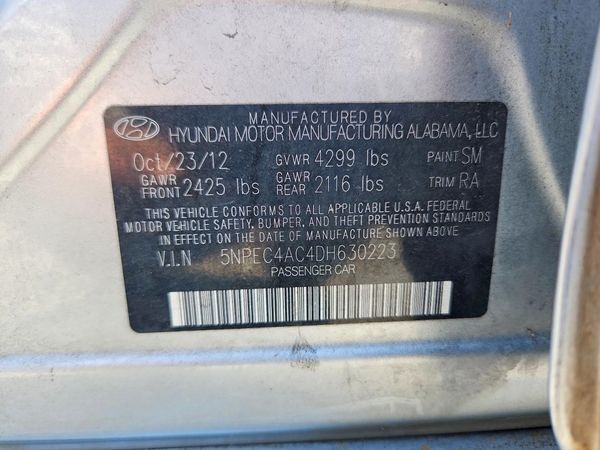 2013 HYUNDAI SONATA