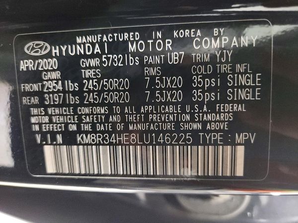2020 HYUNDAI PALISADE SEL w/ Convenience Pkg