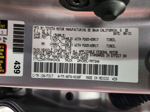 2021 TOYOTA TACOMA SR5