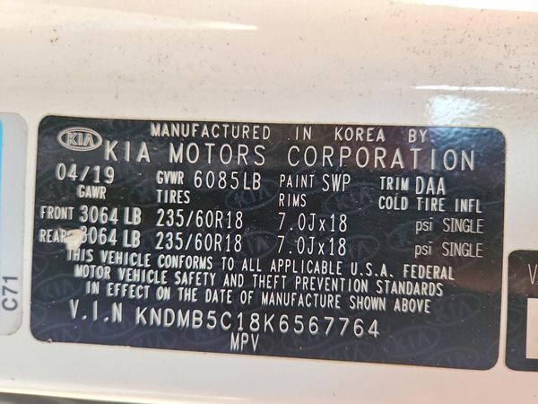 2019 KIA SEDONA