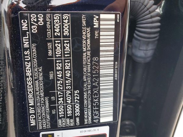 2020 MERCEDES-BENZ GLS GLS450-4M