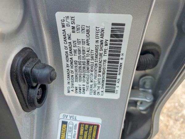 2016 HONDA CRV EX-L
