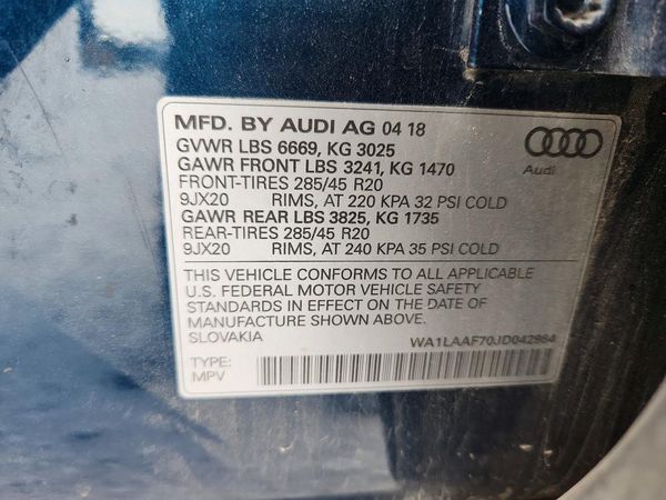 2018 AUDI Q7 quattro Premium Plus