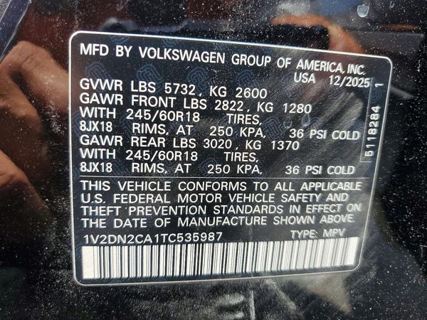 2026 VOLKSWAGEN ATLAS SE