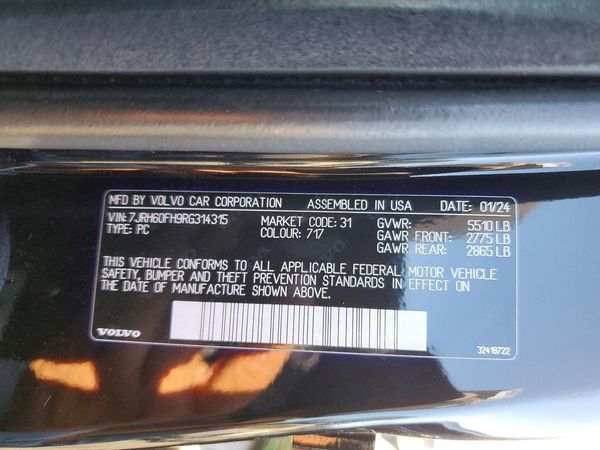 2024 VOLVO S60 Plus Black Edition