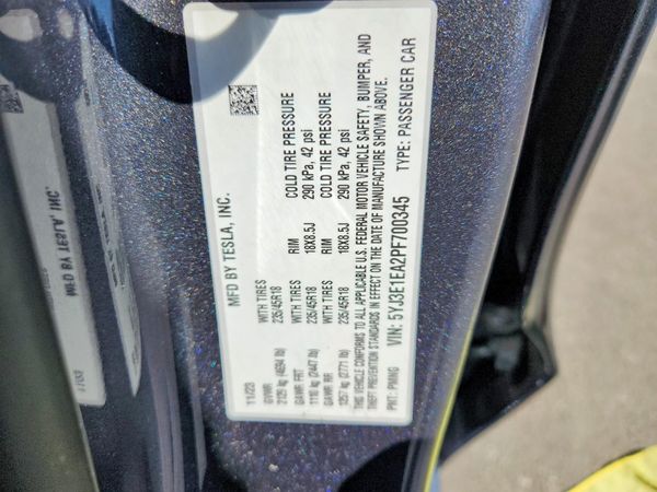 2023 TESLA MODEL 3