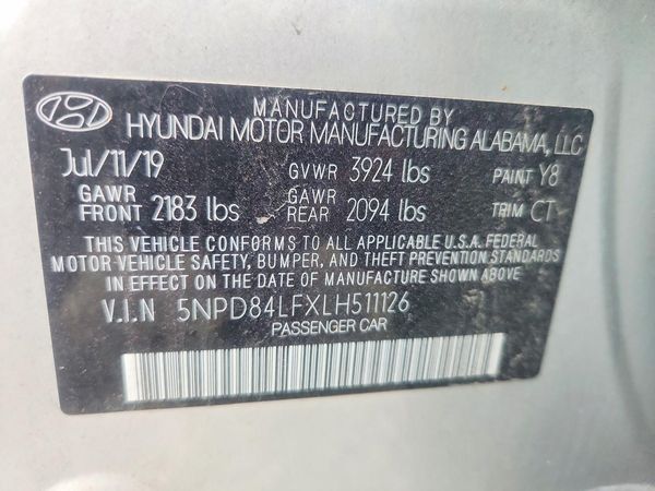 2020 HYUNDAI ELANTRA