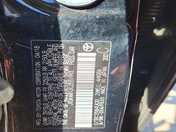 2018 TOYOTA PRIUS — VINS