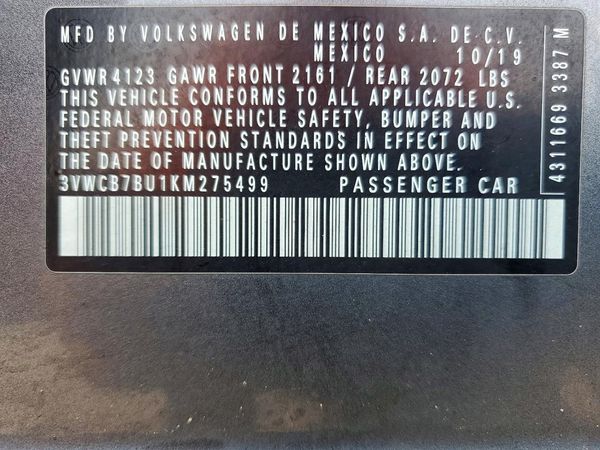 2019 VOLKSWAGEN JETTA S, SE, R-Line
