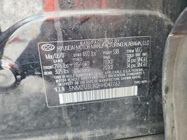 2017 HYUNDAI SANTA FE
