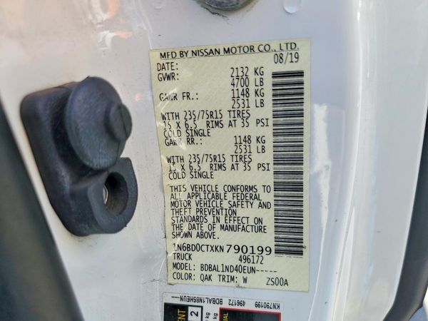 2019 NISSAN FRONTIER