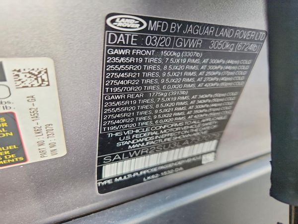 2020 LAND ROVER RANGE ROVER SPORT HSE