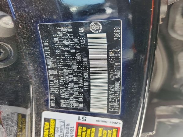 2018 TOYOTA CAMRY L/LE/SE/XLE