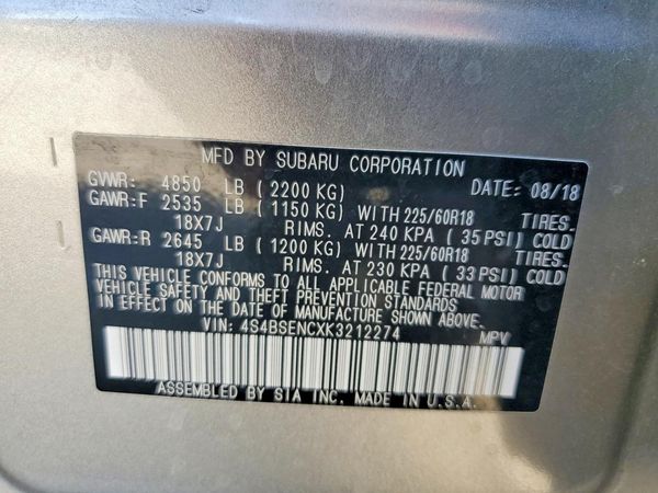 2019 SUBARU OUTBACK Limited+M/R+ES+NAVI