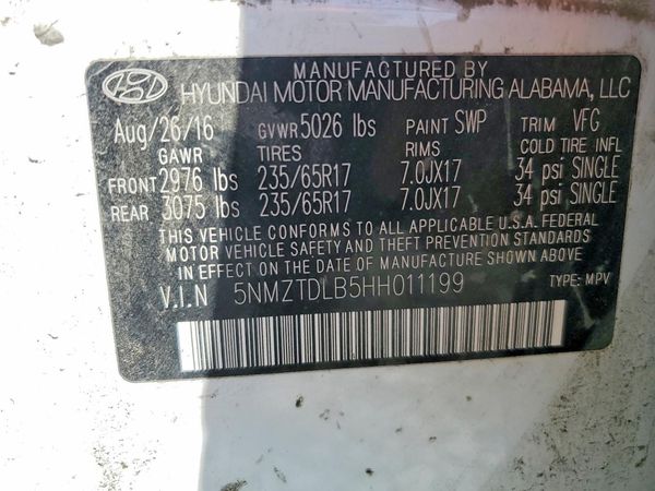 2017 HYUNDAI SANTA FE SPORT