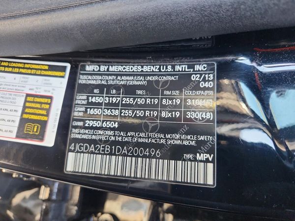 2013 MERCEDES-BENZ ML ML350 BLUETEC 4-MATIC