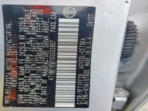 2012 TOYOTA CAMRY