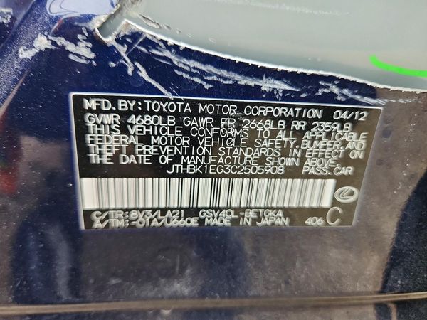 2012 LEXUS ES 350
