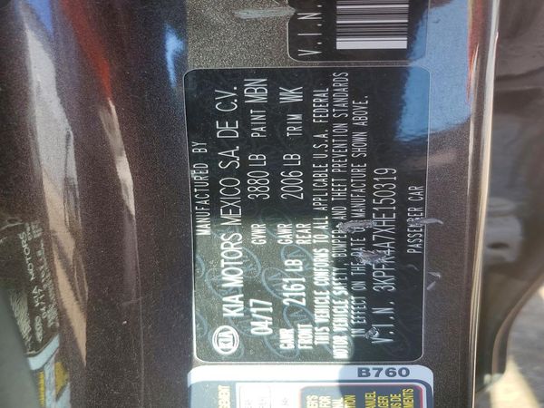 2017 KIA FORTE