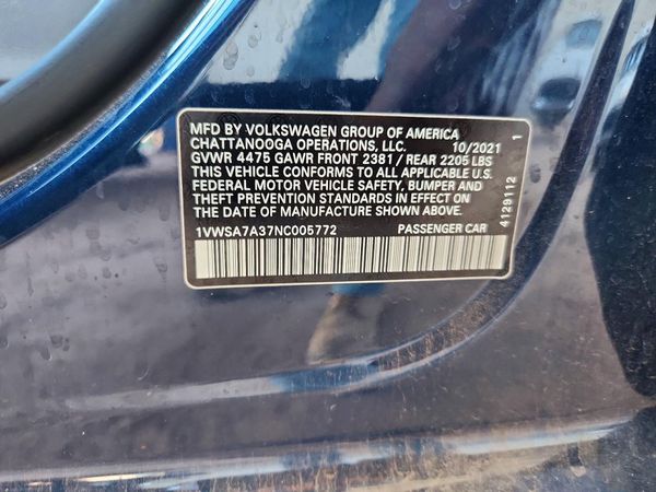 2022 VOLKSWAGEN PASSAT SE
